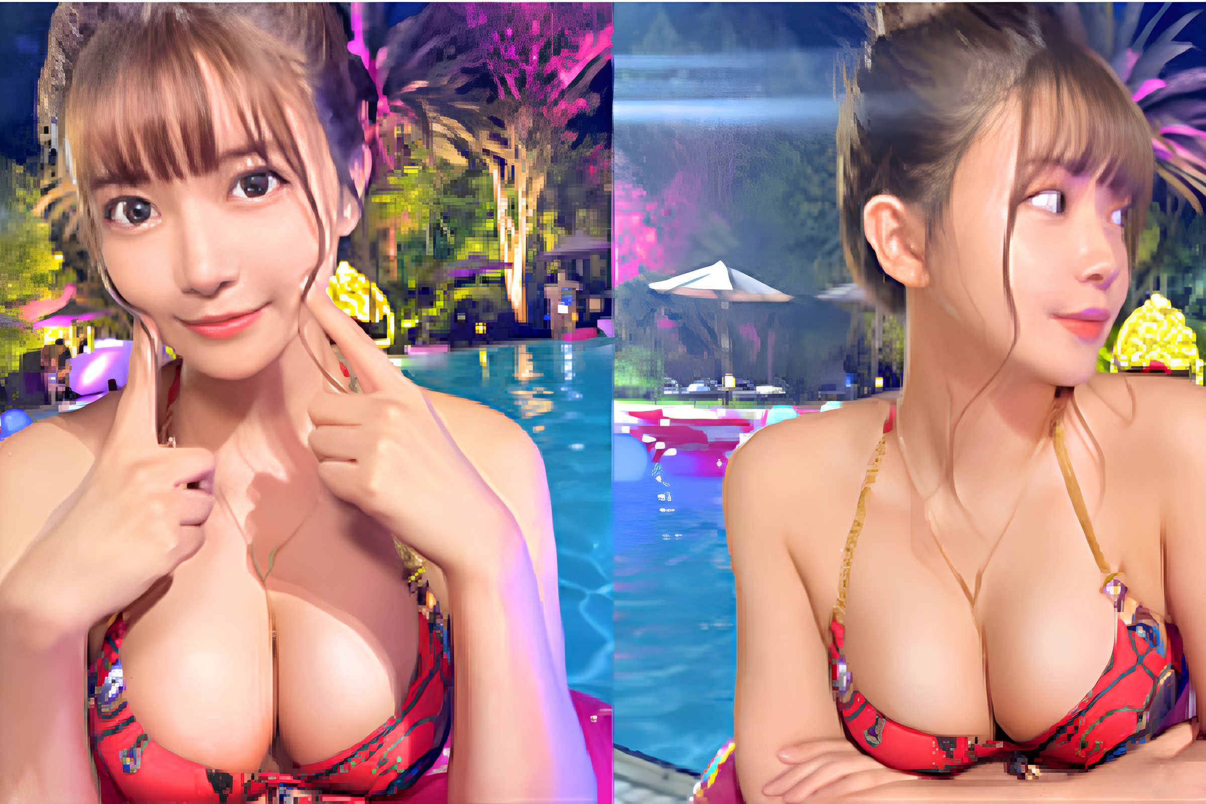 【全てが最高な激かわ美少女に中出し5連発】滲み出るガチ彼女感！今回の裏垢美女は【おじを虜にするF乳P活女子】エロ可愛い水着姿でナイトプールを満喫→ホテルで濃密いちゃラブSEX！神乳＆神くびれ完全無欠の究極BODYに大量中出しッ！！【撮影OK ＃裏垢タダマン】…夏木りん