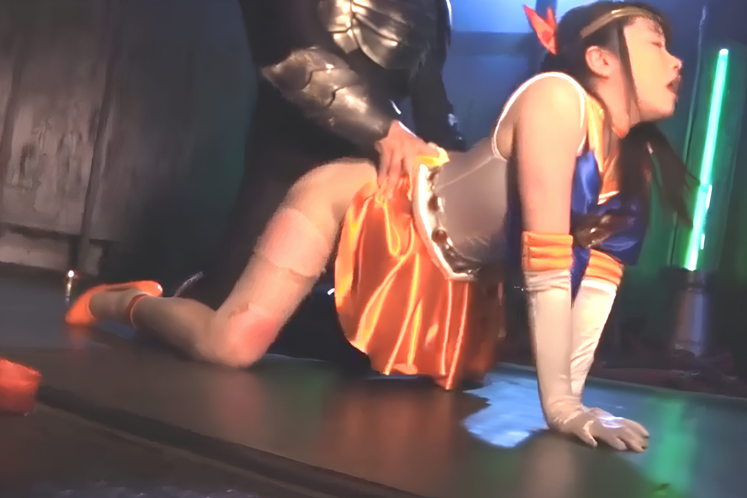 セーラー戦士（オレンジ）がパンストズタズタにされて中出しされるバッドエンドエロ動画