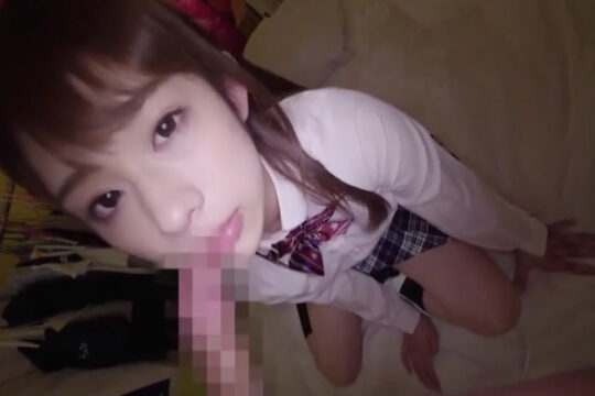 【七瀬あいり】可愛いデカ尻制服JKに騎乗位バックで中出しエロ動画